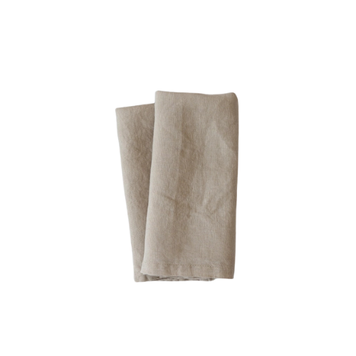 100% Stonewashed Linen Napkin - Set of 6 | Stone