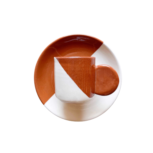 Dipped Espresso Cup & Saucer | Set of 4