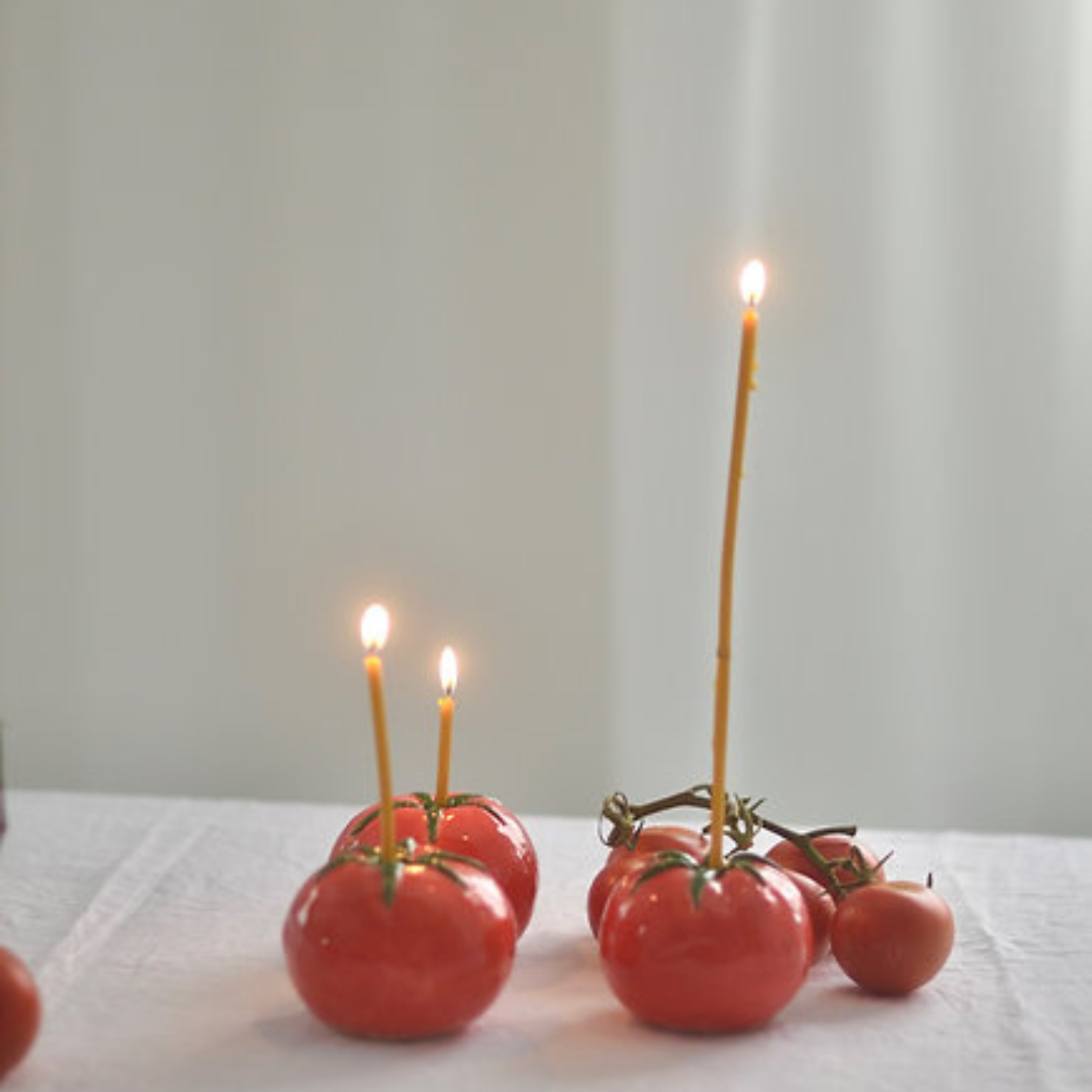 Handmade Ceramic Tomato Candle/Flower Holder