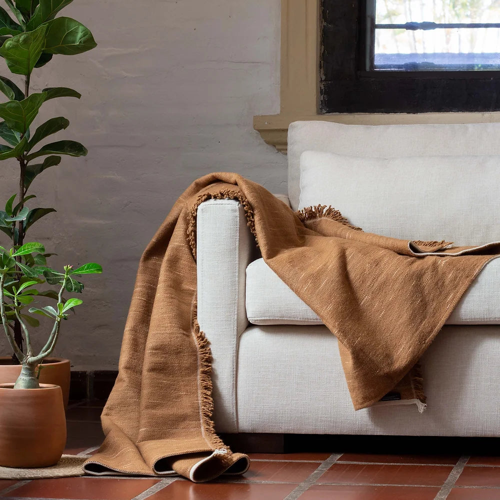 Poyvi Throw | Caramel Solid