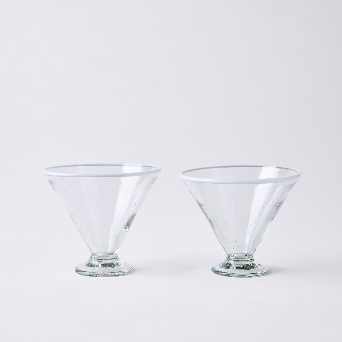 Sobremesa Hand-Blown Recycled Margarita Glasses (Set of 2), 3