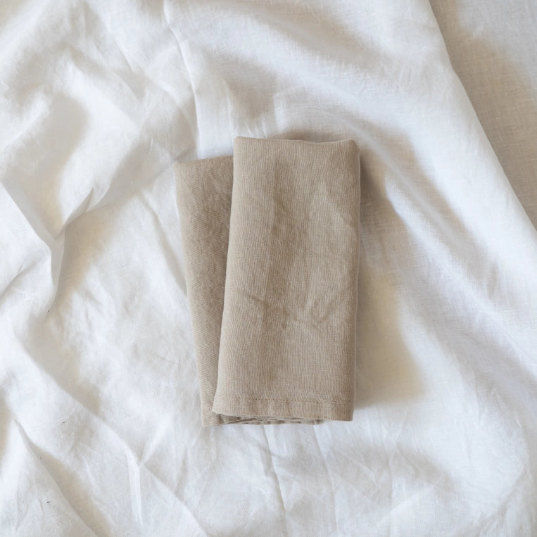 100% Stonewashed Linen Napkin - Set of 6 | Stone