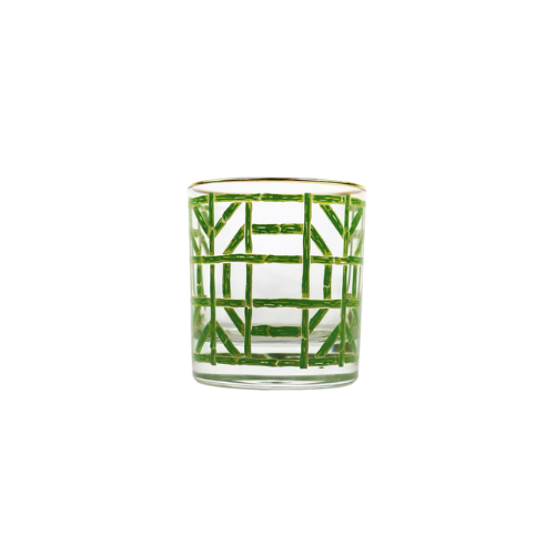Bamboo Bourbon Glass Set of 4 | Green