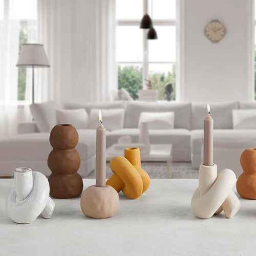 Beige Bubble Candleholder