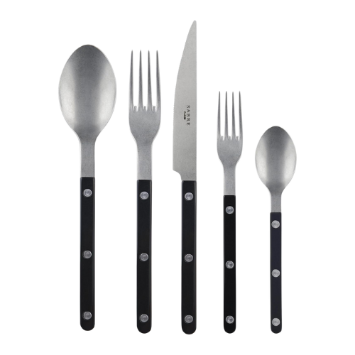 Bistrot 5 Piece Flatware Set - Vintage, Solid