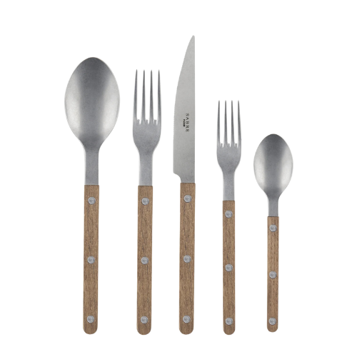 Bistrot  5 Pieces Flatware Set - Vintage, Teak