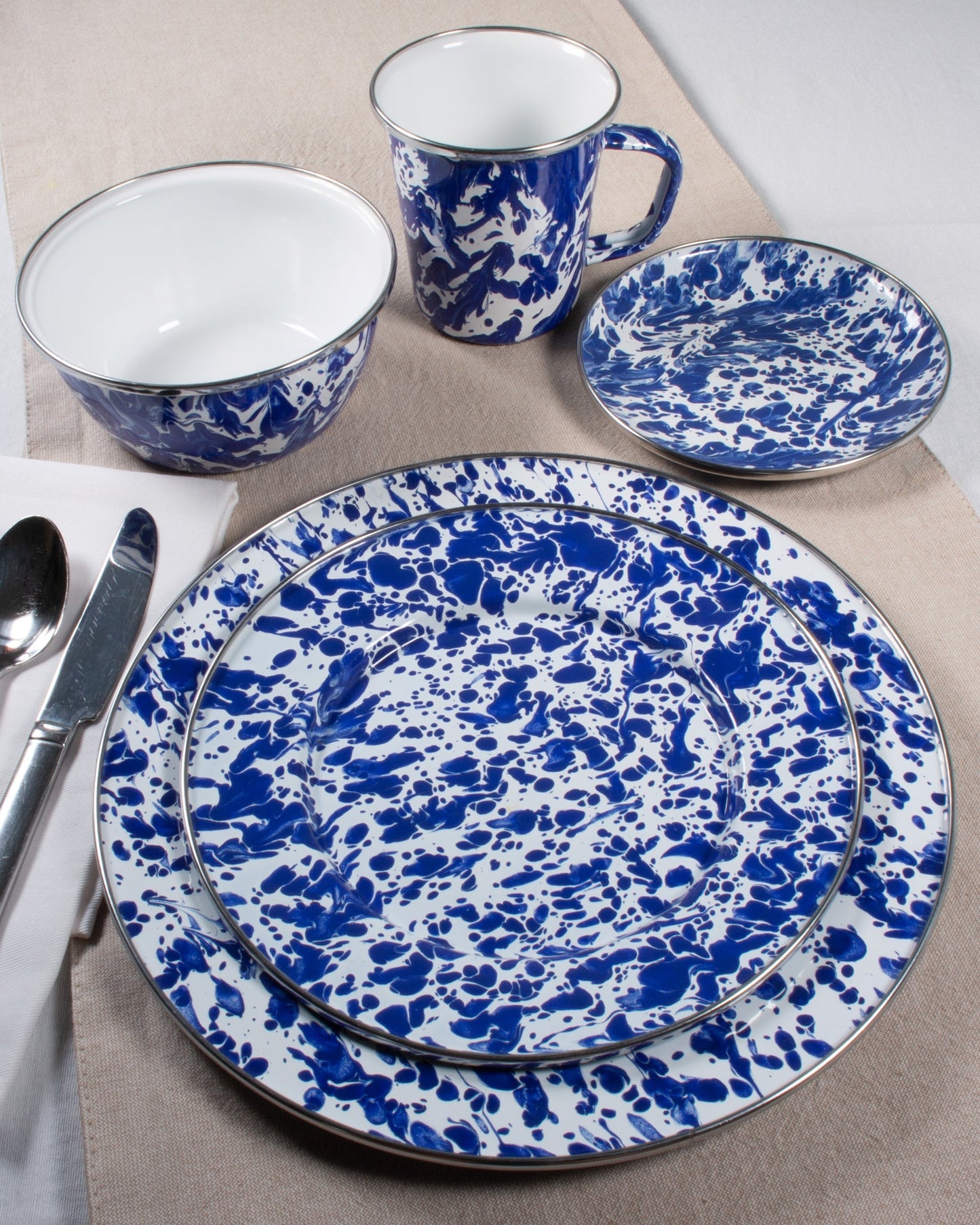 Cobalt Swirl Appetizer Plates- Set of 4