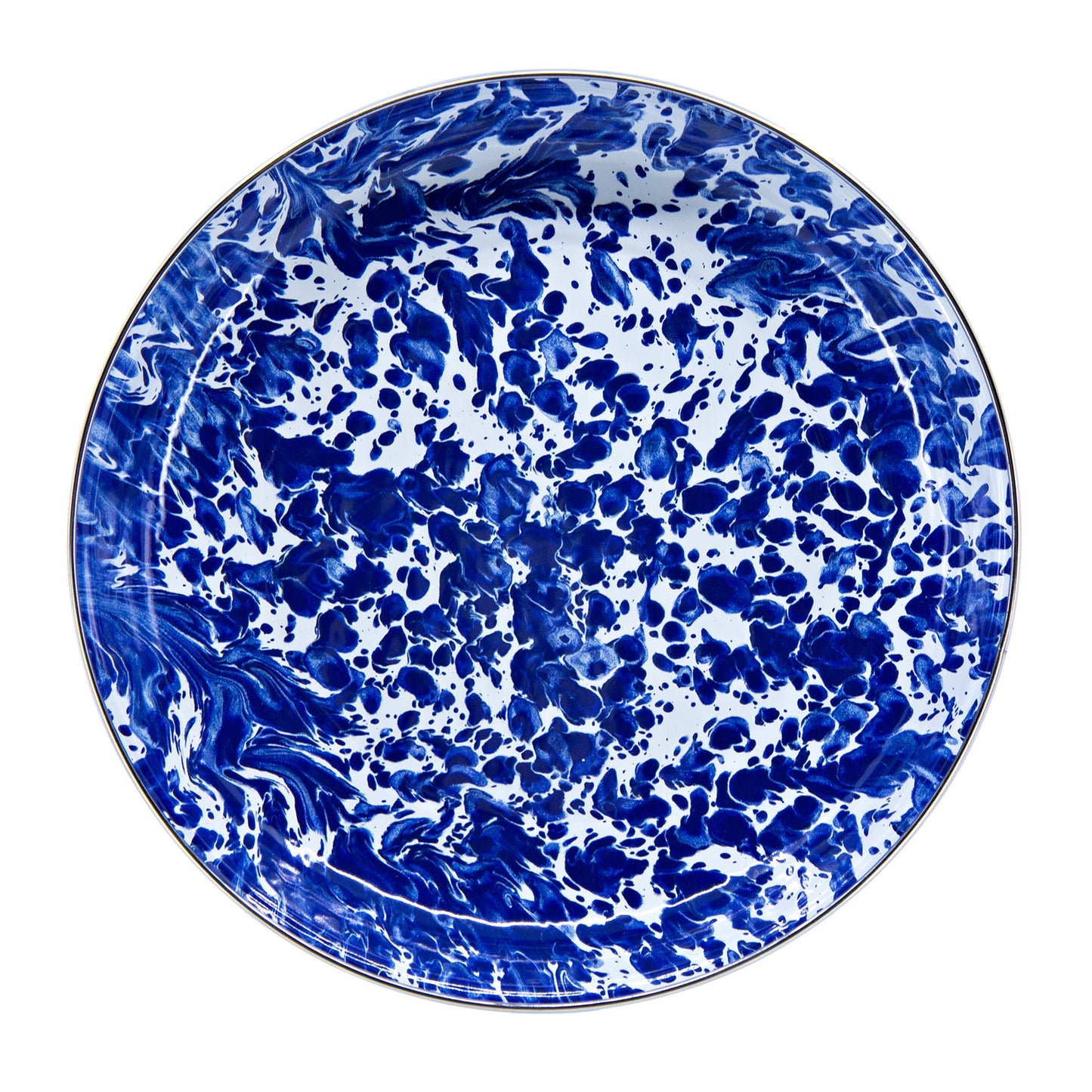 Cobalt Swirl Pasta Plates - Set of 4