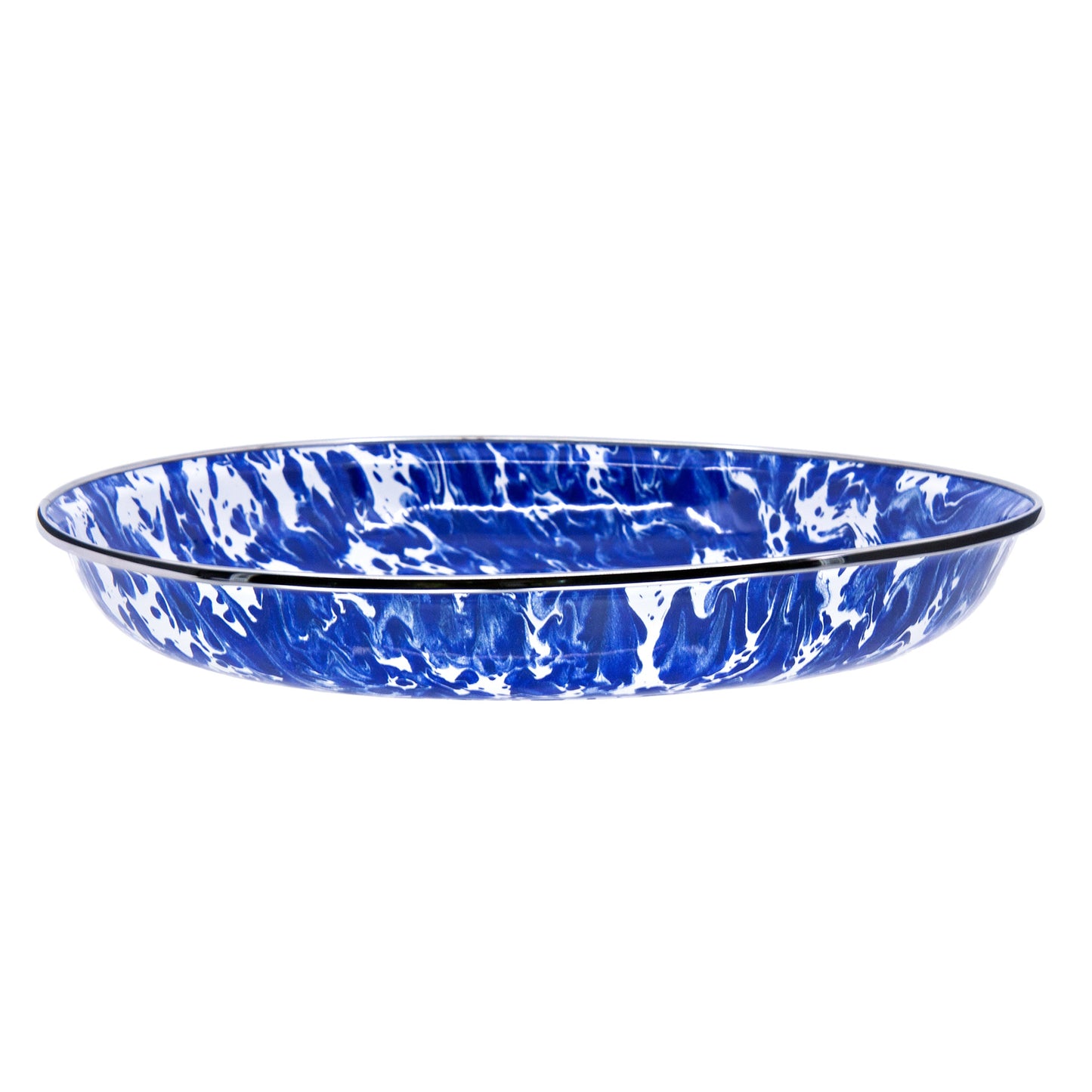 Cobalt Swirl Pasta Plates - Set of 4