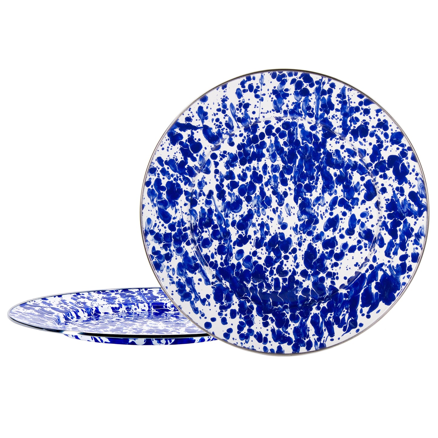 Cobalt Swirl Chargers - Set of 2