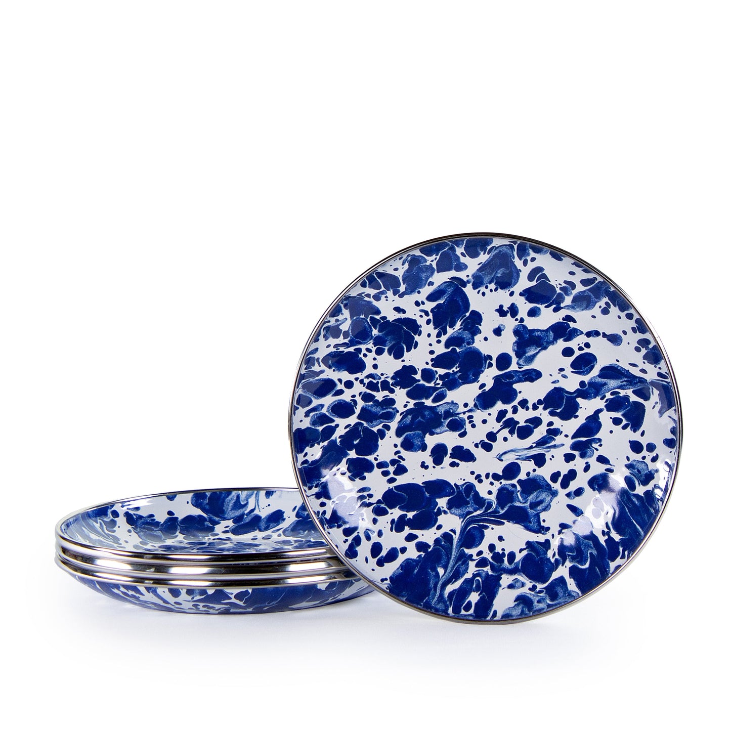 Cobalt Swirl Appetizer Plates- Set of 4