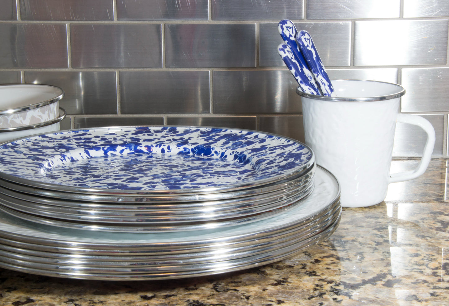Cobalt Swirl Dinner Plates -Set of 4