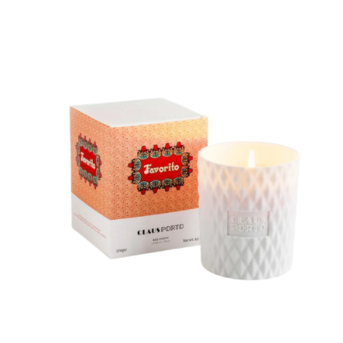 Claus Porto Favorito Red Poppy Candle