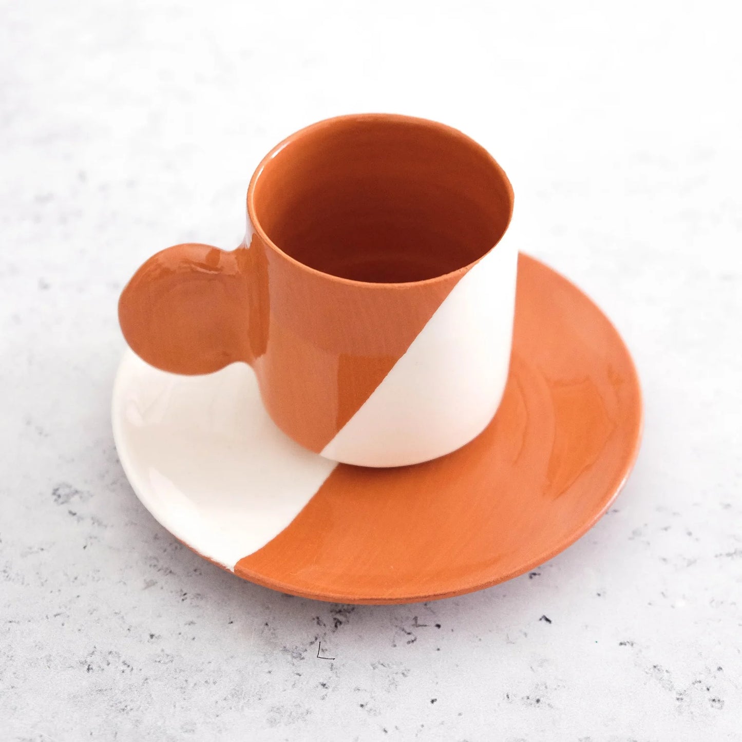Dipped Espresso Cup & Saucer | Set of 4
