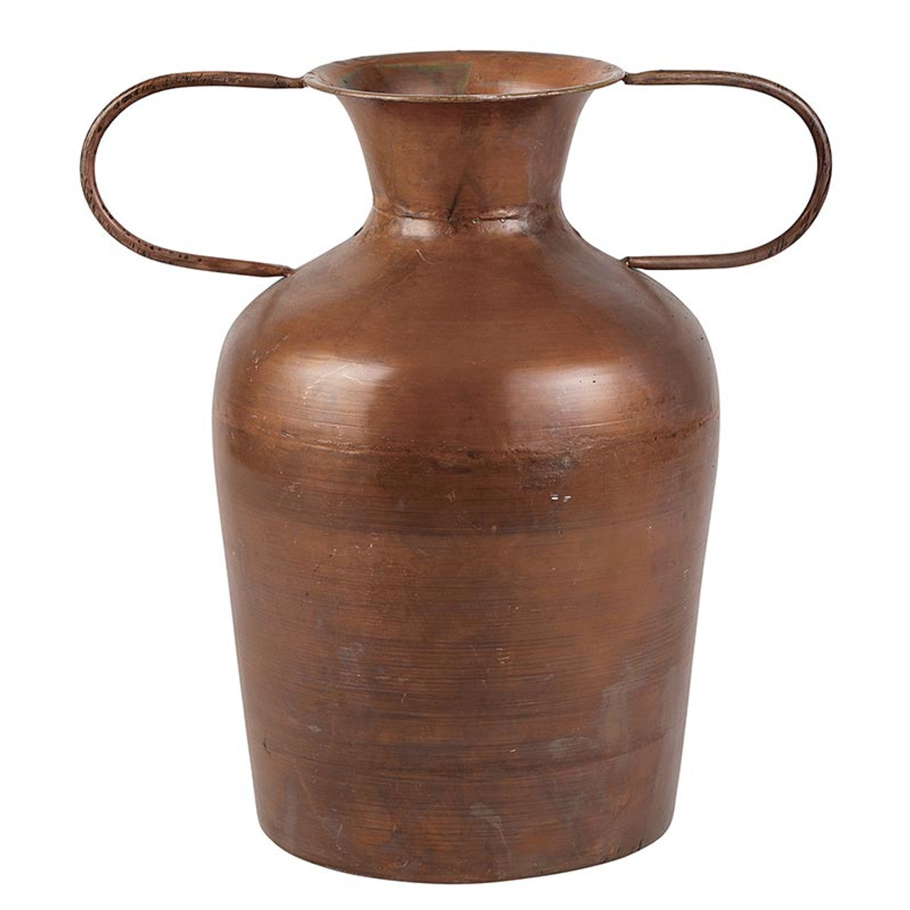Copper Metal Vase with Handles