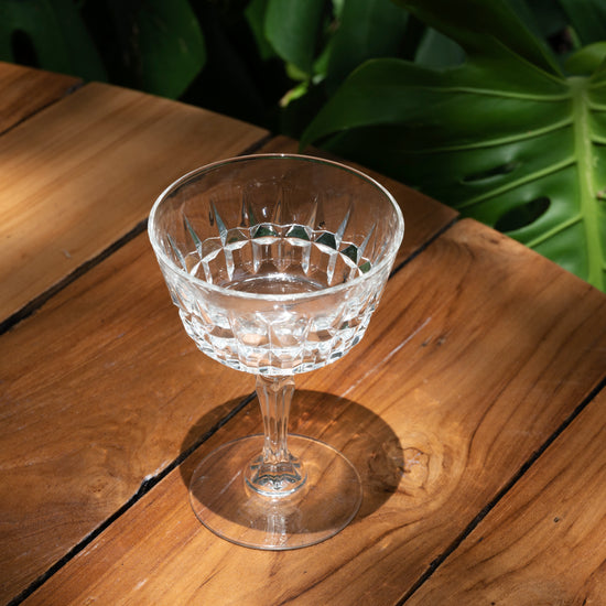 Tall/Clear Champagne Coupe Glasses - Vintage