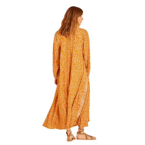Fiore Maxi Dress - Pomegranate Mustard