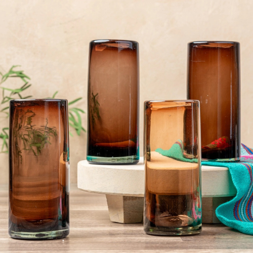 Handblown Highball Glasses - Set of 4