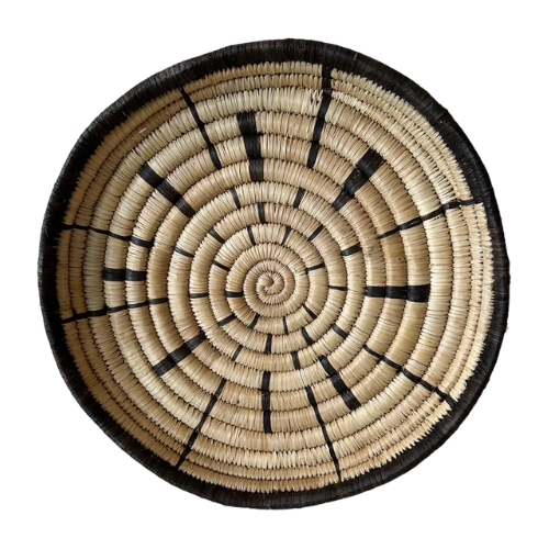 Handmade Sisal Zimbabwean Deco - Black and Natural