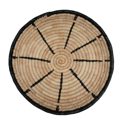 Handmade Sisal Zimbabwean Deco - Black and Natural