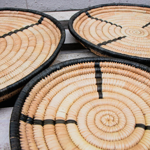 Handmade Sisal Zimbabwean Deco - Black and Natural