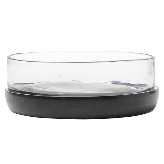 Black Marble & Glass Bowl