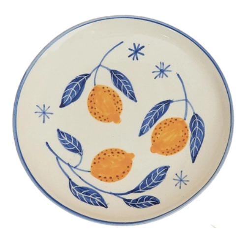 Handpainted Ceramic Plates - Set of 2