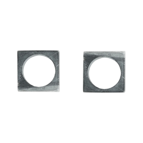 Marble Modernist Napkin Rings Set of 2 | Grey