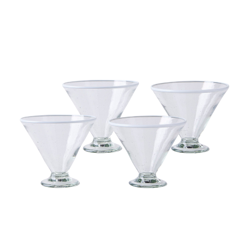 White Rim Margarita Glass