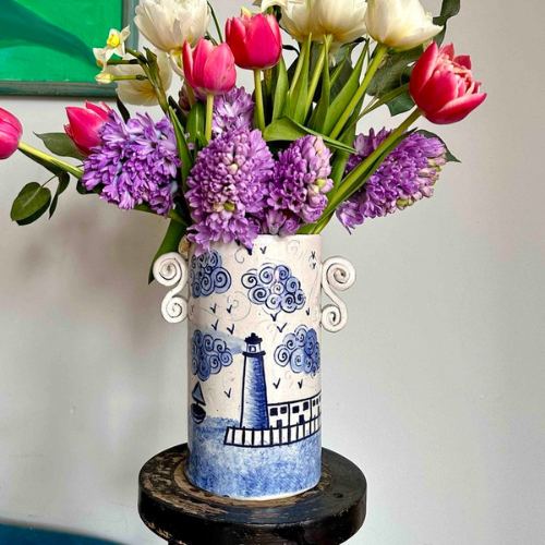 Margate Harbour Arm & Skies Vase