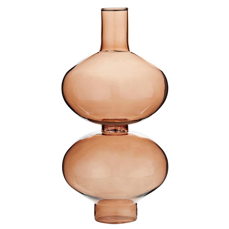 Glass Bubble Vase - Large - Brown