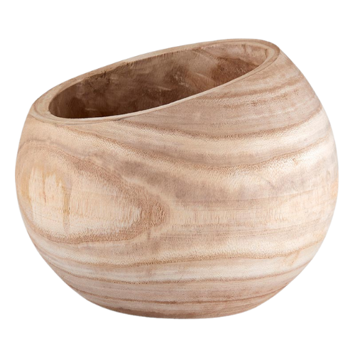 Natural Paulownia Asymmetrical Bowl
