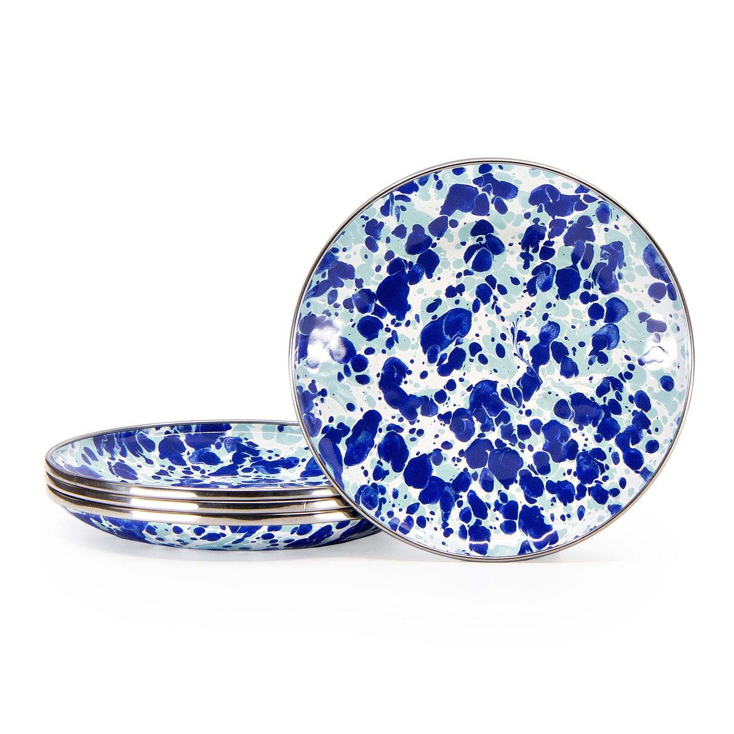 Ocean Swirl Appetizer Plates- Set of 4