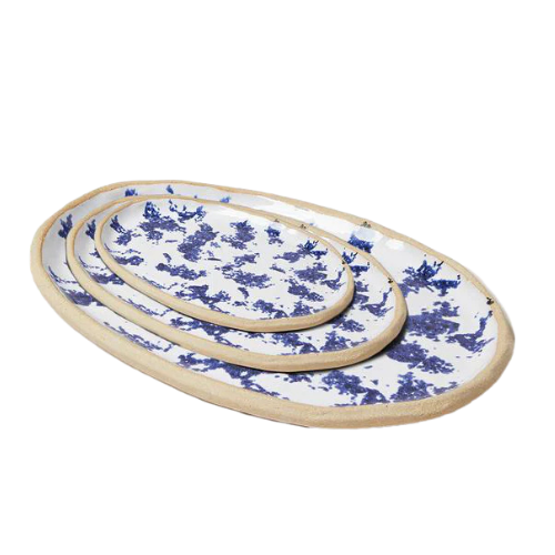 Painted Oval Platter | Sponge