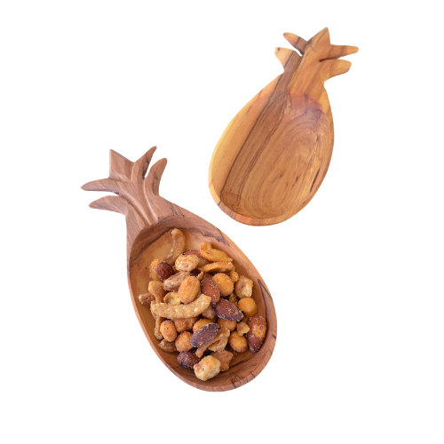 Wood Pineapple Serving Bowl | Small