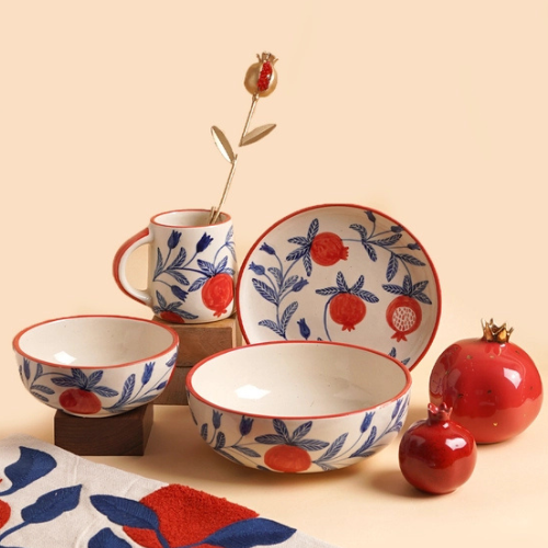 Handpainted Ceramic Plates - Set of 2