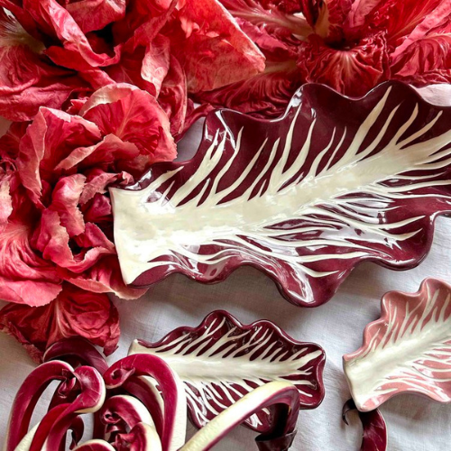 Radicchio Leaf Dish / Trinket Bowls