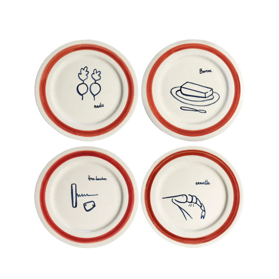 Handmade Repas en Bord de Mer Plate – Set of 4
