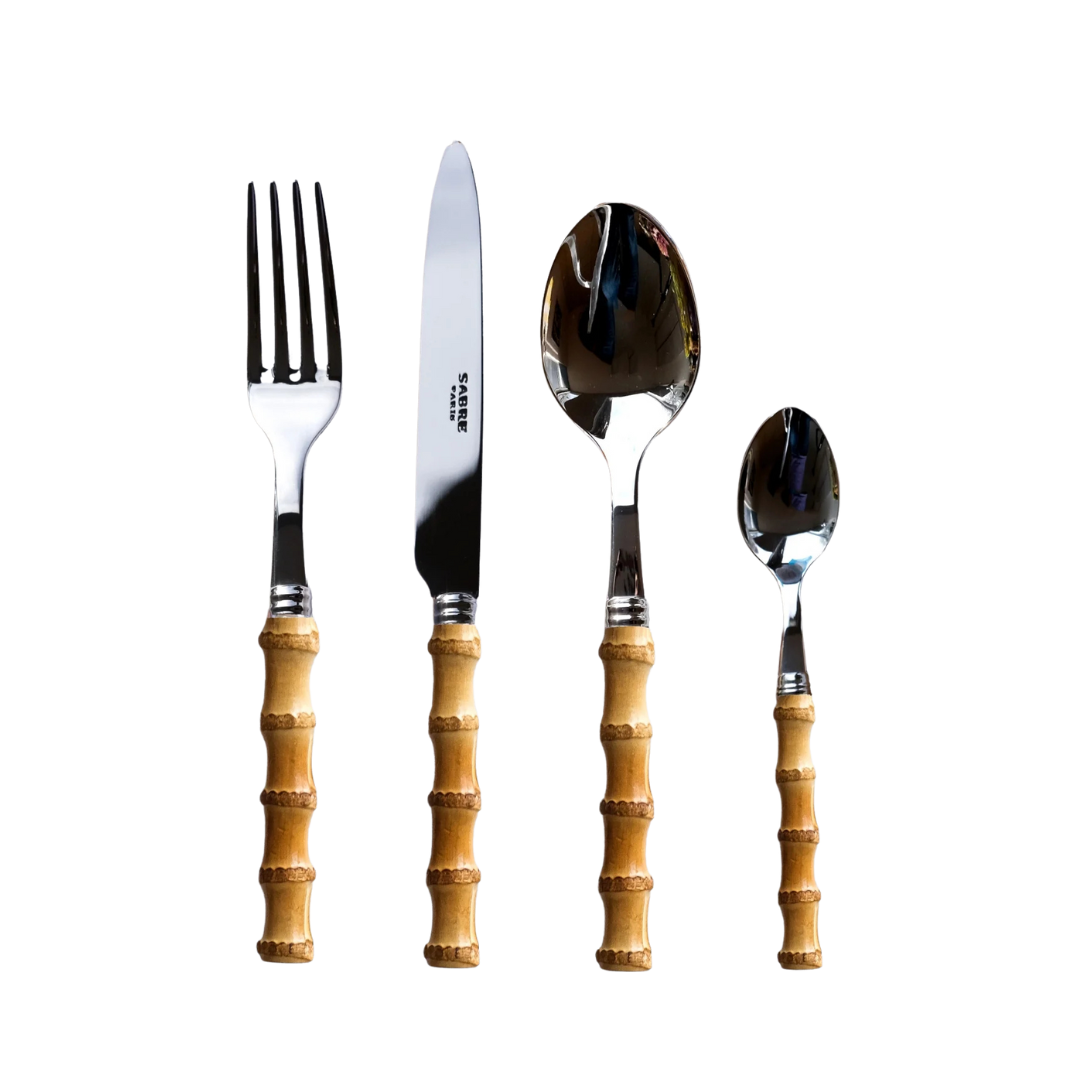 Panda Pieces Flatware Set - Bamboo