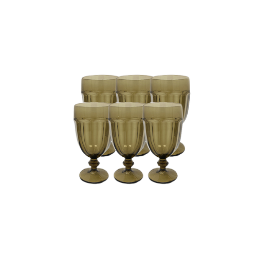 Smoke One-of-a-kind Vintage Water Glasses - Set of 4