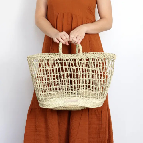 Straw Basket Tote | Faro French