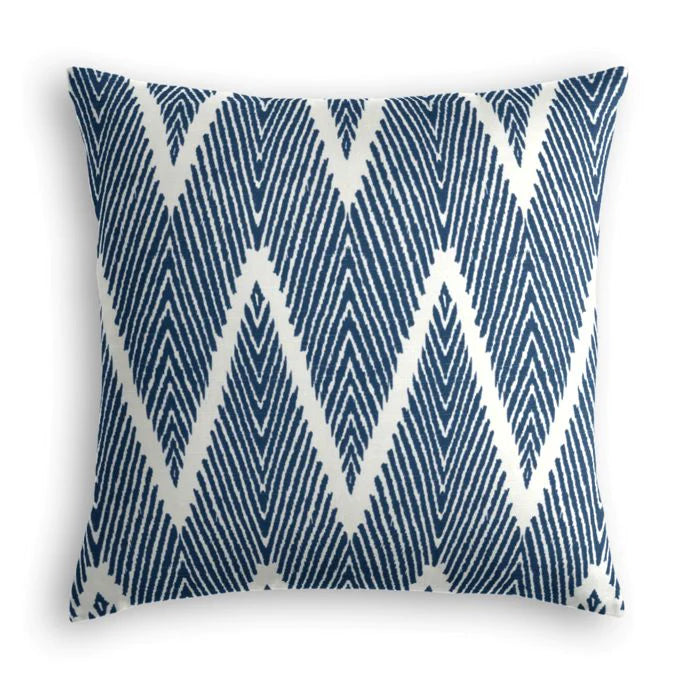 Throw Pillow - Zig Zag Blue & White