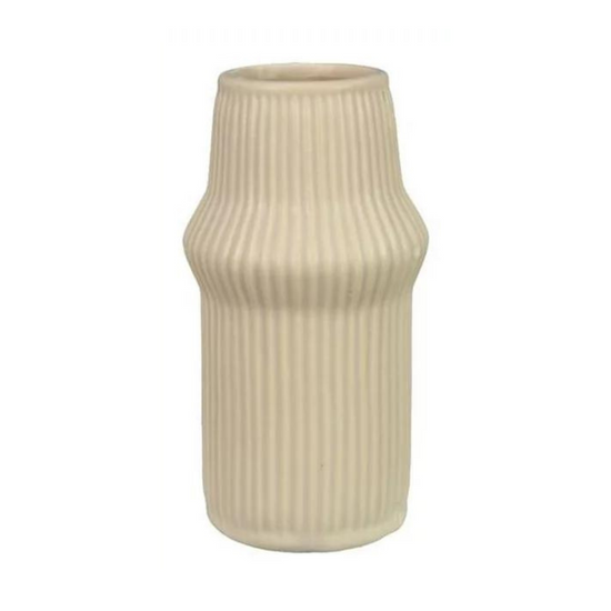 Stoneware Modern Organic Vase - Beige