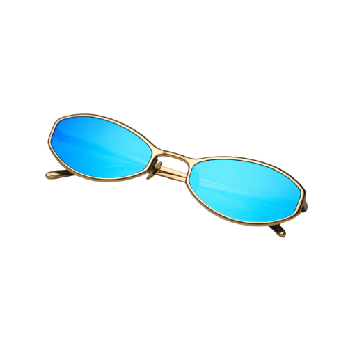 Victor Gold Matte - Blue Mirror Lens