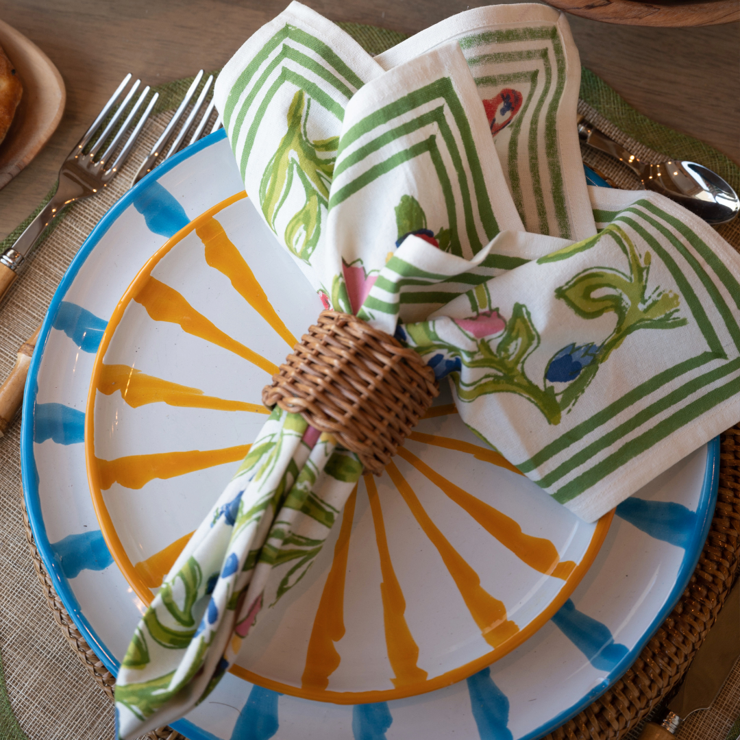 Wicker Napkins Rings - Set of 4