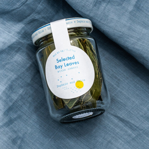 Selected Bay Leaves Glass Jar
