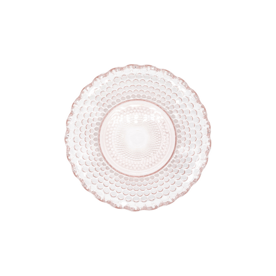 Dentelle Petit Point Glass Plate | Pink