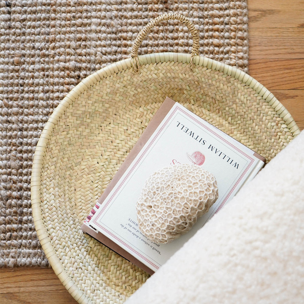 Straw Woven Plate with Handles