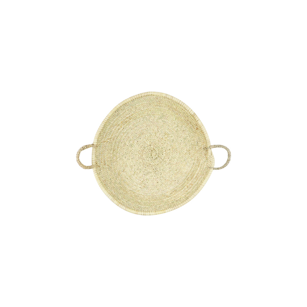 Straw Woven Plate with Handles