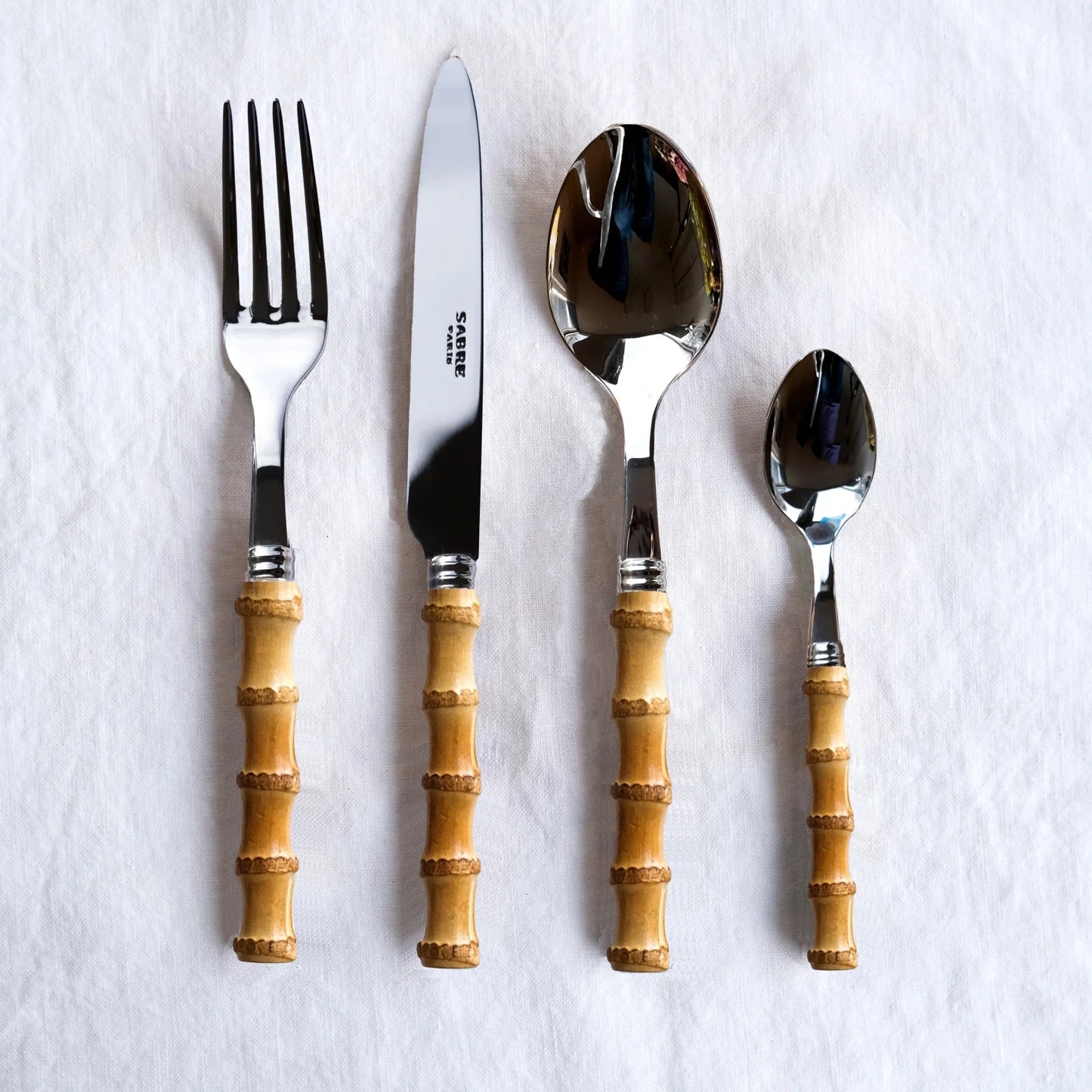 Panda Pieces Flatware Set - Bamboo